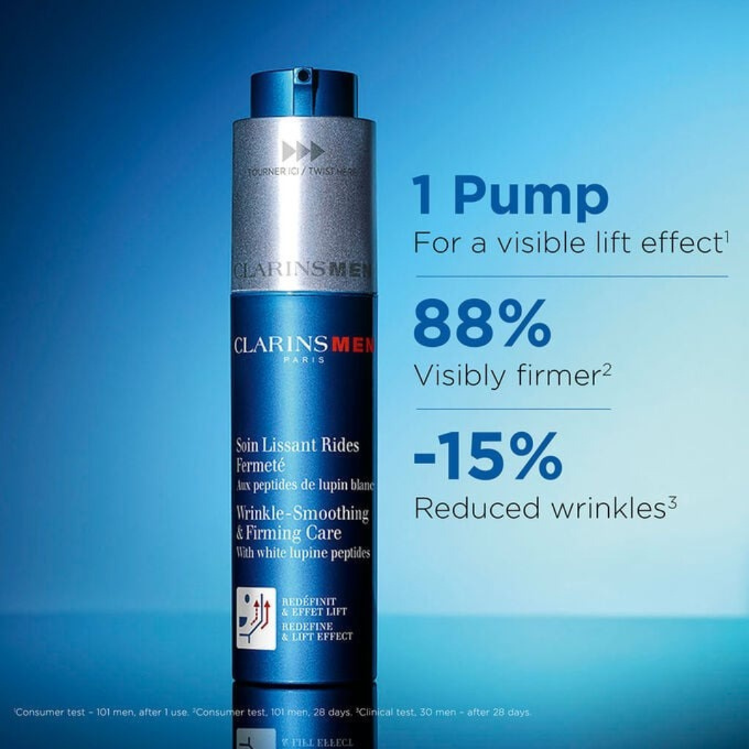 CLARINS MEN WRINKLE SMOOTHING + FIRMING ANTI AGING FACE MOISTURIZER