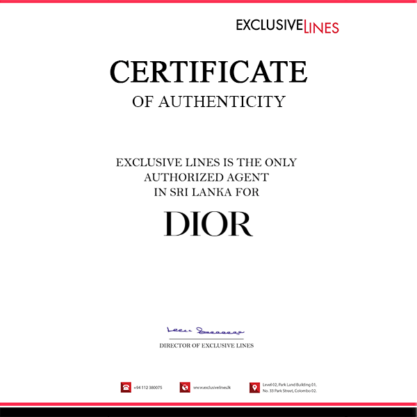 DIOR certificate