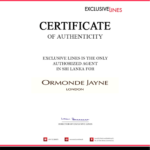 Ormonde Jayne CERTIFICATE