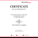 VAN CLEEF & ARPELS CERTIFICATE